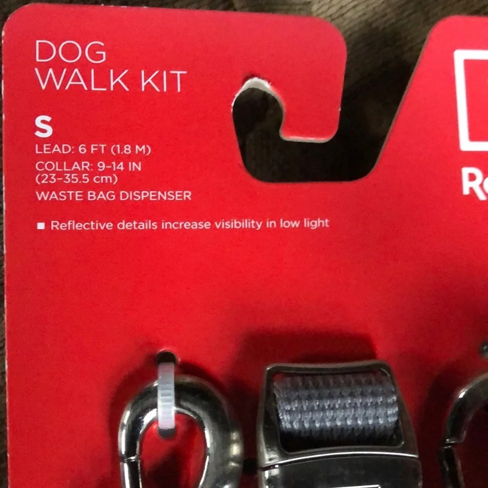 NWT Reddy dog walk kit leash collar S